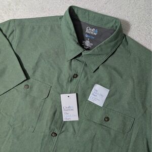 NEW Croft & Barrow Button Up Mens L Green Quick Dry Moisture Wicking Breathable